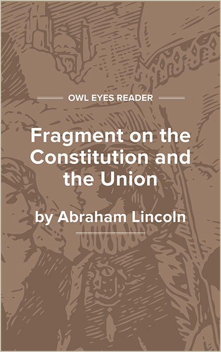 Fragment on the Constitution and Union Cover Image