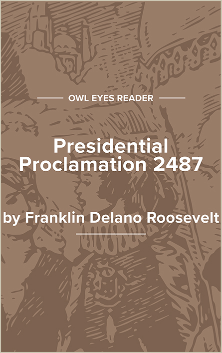 Presidential Proclamation 2487 Cover Image