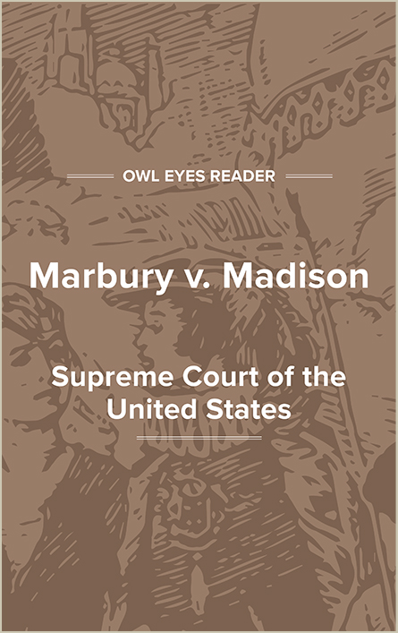 Marbury v. Madison Cover Image