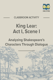 Cover image for King Lear Act I, Scene I Dialogue Analysis Activity