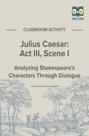 Cover image for Julius Caesar Act III, Scene I Dialogue Analysis Activity Worksheet