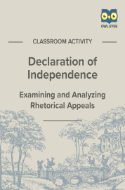 Cover image for The Declaration of Independence Rhetorical Appeals Activity