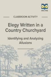 Cover image for Elegy Written in a Country Churchyard Allusion Activity