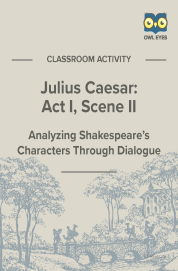 Cover image for Julius Caesar Act I, Scene II Dialogue Analysis Activity Worksheet