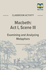 Cover image for Macbeth Act I Scene III Metaphor Activity