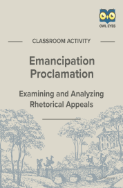 Cover image for The Emancipation Proclamation Rhetorical Appeals Activity